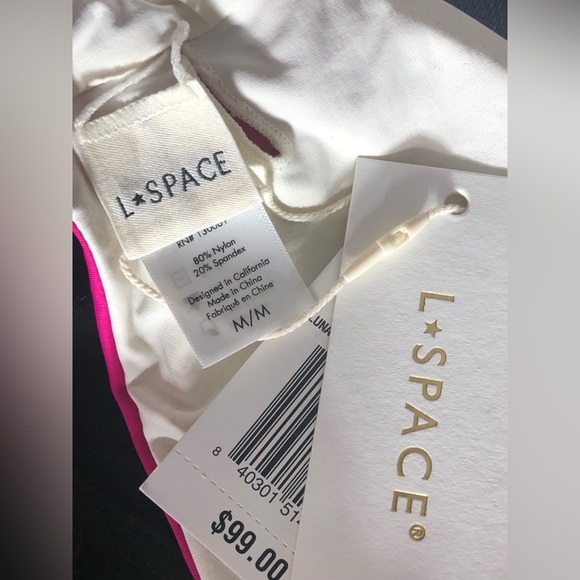 NWT L*Space Luna Bikini Top in Pink / Purple - Size M - Picture 4 of 5